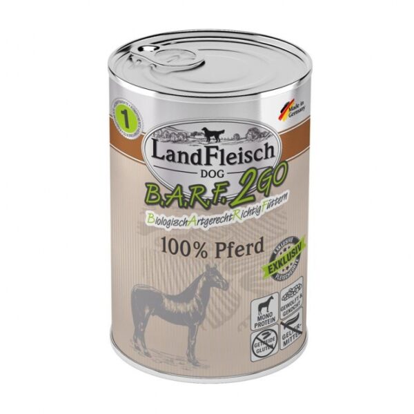LandFleisch B.A.R.F.2GO Exklusiv 100% vom Pferd