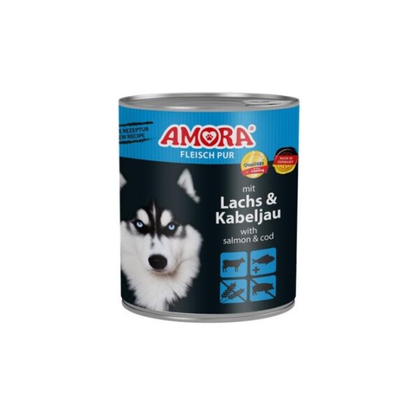 AMORA Dog Fleisch Pur Lachs & Kabeljau