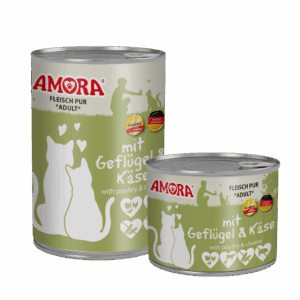 Amora Cat Dose Fleisch Pur mit Geflügel & Käse