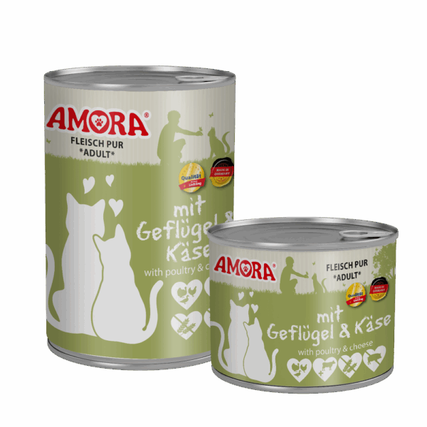 Amora Cat Dose Fleisch Pur mit Geflügel & Käse