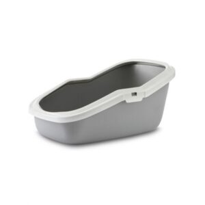 Savic Katzentoilette Aseo grau/weiß