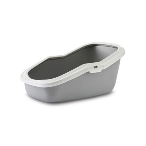 Savic Katzentoilette Aseo grau/weiß