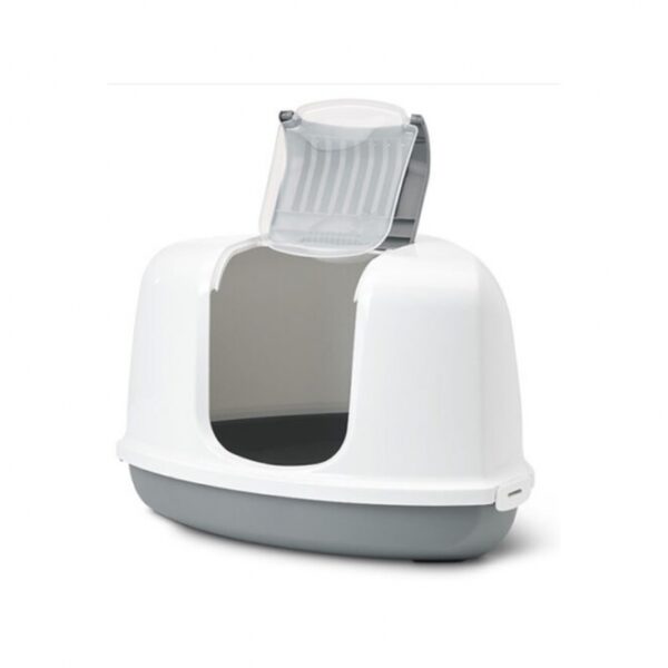 Savic-Katzentoilette-Nestor-Corner-weiss-grau-1